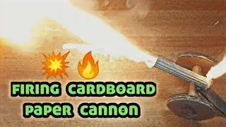 How to make a powerful💥 firing🔥🔥cardboard paper cannon| കാർബോർഡ് വെച്ച് പീരങ്കി ഉണ്ടാക്കാം