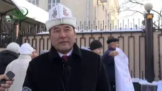 Митинг в поддержку Путина в Бишкеке