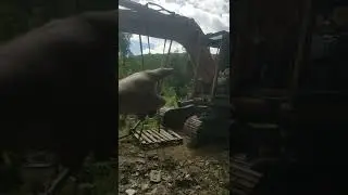 Battling excavator cylinder #shorts
