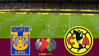Tigres UANL vs Club América Finales  - Simulación Videojuego PES 2021