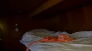 Вид из иллюминатора и наша каюта на нижней палубе. Теплоход Карл Маркс.