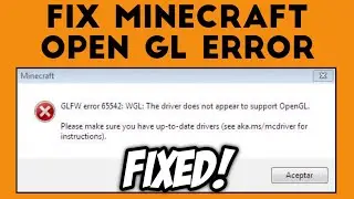 How To Fix Minecraft GLFW Error 65542 | Minecraft Open GL Error Fixed | GLFW Error 65542 Fixed 2022