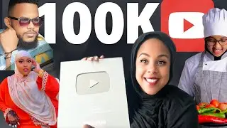 100K Subscribers Youtube Plaque!!! ASAD HAJIO, FARTUN DUVET, NASRA ABTIIDOON @NazAxmed