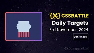 CSS Battle Daily Targets Solution | November 3, 2024 | #html #css #cssbattle