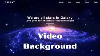 How to create website with video background using HTML and CSS