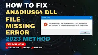 anadius dll How to Fix anadius dll Files Missing Error In Windows 10/8/7 (100% Works) 2023