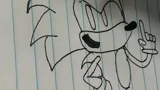Drawing sonic at school