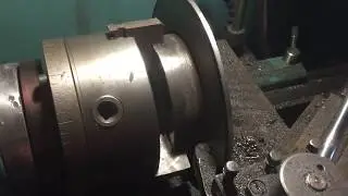 Настройка малой продольной, для проточки тормозных дисков.