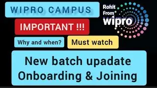 Wipro onboarding and Joining new update !! pandemic situation for service base companies 2022