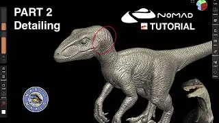 HOW TO SCULPT A RAPTOR (Detailing) - Sculpting Tutorial on Nomad Sculpt PART TWO