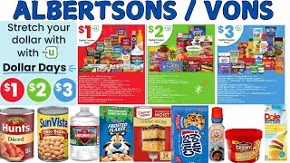 ALBERTSONS & VONS DOLLAR DAYS | 10/30 - 11/5 EASY GROCERY DEALS | SAVE MONEY |  $1, $2, $3 DEALS