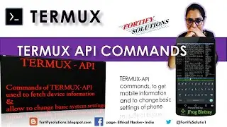 TERMUX-API commands, to get mobile information and to change basic settings of phone