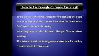 How to Fix Google Chrome Error 138