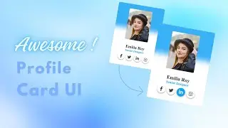Profile Card UI Design Using HTML &  CSS  Only