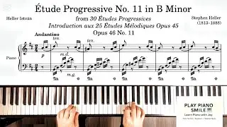 Stephen Heller –Fluttering Leaves Étude Op.46 No.11 in B Minor | Progressive Piano Study