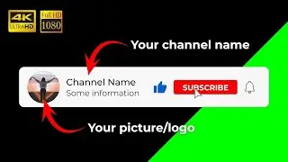 Custom Subscribe Button Animation #2 | Logo, Channel Name, Like & Bell | Light Style