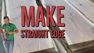 Creating a Straight Edge on a Live Edge Board or Curved Board Using Simple Hand Tools