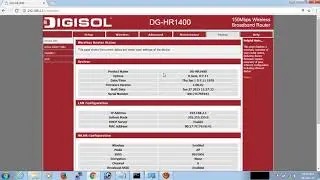 How to set Digisol DG-HR 1400  Router & Wifi password change