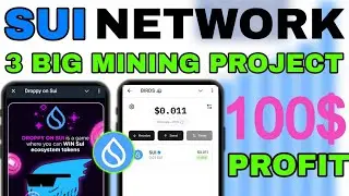 Sui Network 3 Airdrops 100$ Profit 💯 | Birds Airdrop | Droppy on Sui | Wave wallet Mining Guide