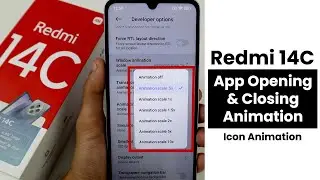 App Opening And Closing Animation In Redmi 14C | Icon Animation