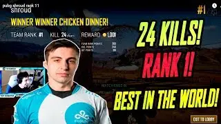 Shroud is the best player on PUBG! 24 kills! Rank 1! Insane skills! [TWITCH STREAM]