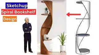 How to create a spiral bookshelf in Sketchup like a pro?