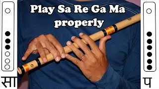 Lesson 3: How to play saregama on flute |  Flute lessons for beginners (HINDI)