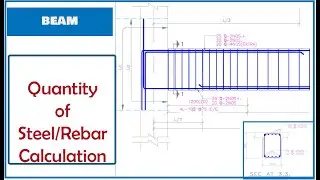 Quantity of Steel Rebar Calculation in Beam