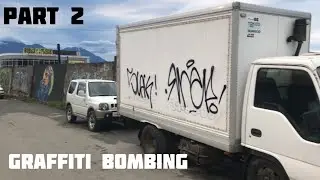 Graffiti bombing in Kamchatka | жесткий бомбинг у дороги и на газелях | part 2.
