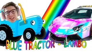 the BLUE TRACTOR vs LAMBO Song for kids 🚜