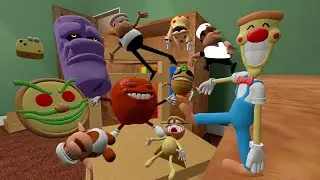 SPARTAN KICKING DESTROYED Pizza Tower Bosses & Characters in Garry's Mod!