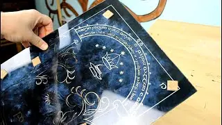Gilding my most BEAUTIFUL sign ever! with WHITE GOLD leaf | Lord of the Rings, Doors of Durin.