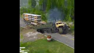 EPIC MOMENT  CANADIAN TRUCK DRIVER THROUGH AN EXTREME RIGHT RIVER
