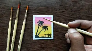 My first smallest mini painting for beginners | mini painting @artworkbyamit2452