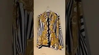 Versace digital baroque Barocco Ss12 silk shirt #shorts