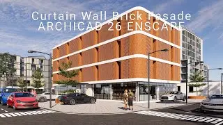Curtain Wall Fasade Brick Archicad 26  Enscape