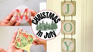 SIMPLE YET STUNNING! Cricut Christmas Décor Ideas In July