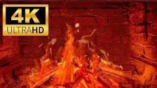 🔥  RELAX FIREPLACE | REAL FIRE SOUNDS | STRESS RELIEF 10 HOURS  4K UHD 🔥