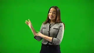 A woman practicing her presentation 🗒️ Green screen video free download - Free copyright