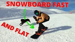 HOW TO SNOWBOARD ON A FLAT BASE... FAST | BEGINNER to EXPERT