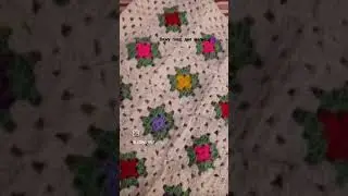 плед детский из остатков пряжи | плед крючком 