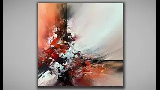 Abstract Painting Tips and Tricks / Pallet Knife / Relaxing Acrylics / Abstract Painting 524