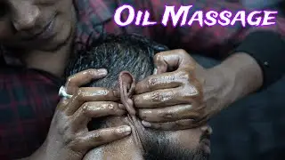 Heavy Oil Head Massage For Best Relaxation | ASMR Scratching With Lots Of Oil | Neck Cracking ASMR
