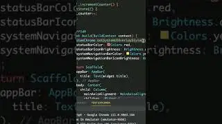 flutter shots,flutter shot, flutter, change statusbar and navigationbar color in flutter app 