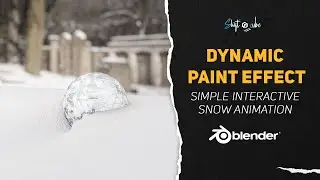 Interactive Snow Animation Tutorial in Blender 4.0 | Dynamic Paint Effect | Shift 4 Cube