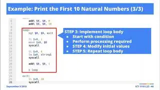 [Excerpts] MIPS Assembly Language: Printing a Range of Natural Numbers Using Loops