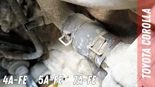 Замена патрубка помпы (4,5,7a-fe) на Toyota Corolla