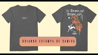 Criando estampa de camiseta streetwear