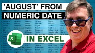 Excel - How To Get The Month Name From Date In Excel - Episode 1414