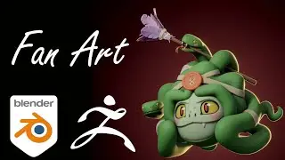 Sculpting Dusa in Blender and Zbrush - HADES fan art